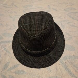 Classic Green Plaid Fedora Hat